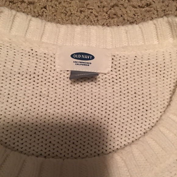 Old Navy Cream Cable Knit Sweater - Picture 2 of 2